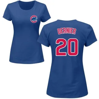 Women's Chicago Cubs Bob Dernier Royal Roster T-Shirt