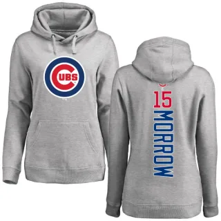 Women's Chicago Cubs Brandon Morrow Ash Backer Pullover Hoodie