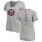 Women's Chicago Cubs Caleb Knight Ash Backer Slim Fit T-Shirt