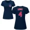 Women's Chicago Cubs Caleb Knight Navy Roster T-Shirt