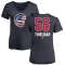 Women's Chicago Cubs Caleb Thielbar Navy Name and Number Banner Wave V-Neck T-Shirt