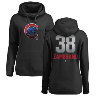 Women's Chicago Cubs Carlos Zambrano Black Branded Midnight Mascot Pullover Hoodie -