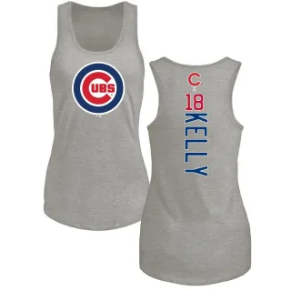 Women's Chicago Cubs Carson Kelly Ash Backer Tank Top