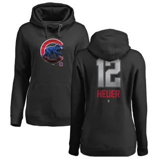 Women's Chicago Cubs Codi Heuer Black Branded Midnight Mascot Pullover Hoodie -