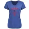 Women's Chicago Cubs Cody Poteet Royal Base Runner T-Shirt