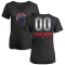 Women's Chicago Cubs Custom Black Midnight Mascot V-Neck T-Shirt