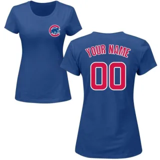 Women's Chicago Cubs Custom Royal Roster T-Shirt