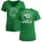 Women's Chicago Cubs Dan Winkler Green Dubliner V-Neck T-Shirt Kelly