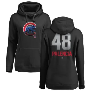 Women's Chicago Cubs Daniel Palencia Black Branded Midnight Mascot Pullover Hoodie -