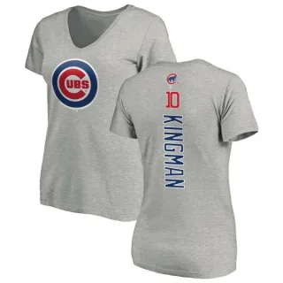 Women's Chicago Cubs Dave Kingman Ash Backer Slim Fit T-Shirt