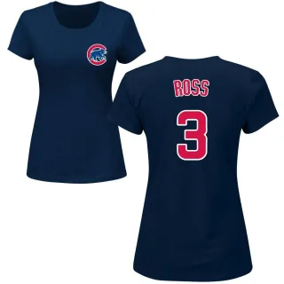 Women's Chicago Cubs David Ross Navy Roster T-Shirt