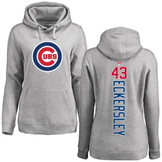 Women's Chicago Cubs Dennis Eckersley Ash Backer Pullover Hoodie