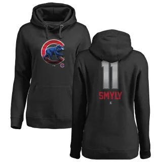 Women's Chicago Cubs Drew Smyly Black Branded Midnight Mascot Pullover Hoodie -