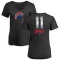 Women's Chicago Cubs Drew Smyly Black Midnight Mascot V-Neck T-Shirt