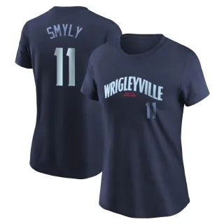 Women's Chicago Cubs Drew Smyly Navy City Connect T-Shirt