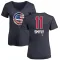 Women's Chicago Cubs Drew Smyly Navy Name and Number Banner Wave V-Neck T-Shirt