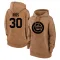 Women's Chicago Cubs Edwin Rios Brown 2023 Salute to Service Pullover Hoodie