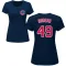 Women's Chicago Cubs Eli Morgan Navy Roster T-Shirt