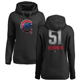 Women's Chicago Cubs Eric Hosmer Black Branded Midnight Mascot Pullover Hoodie -