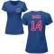 Women's Chicago Cubs Ernie Banks Royal Roster T-Shirt