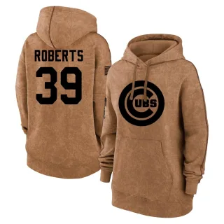 Women's Chicago Cubs Ethan Roberts Brown 2023 Salute to Service Pullover Hoodie