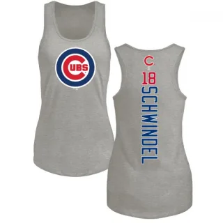 Women's Chicago Cubs Frank Schwindel Ash Backer Tank Top