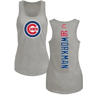 Women's Chicago Cubs Gage Workman Ash Backer Tank Top