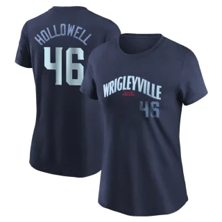 Women's Chicago Cubs Gavin Hollowell Navy City Connect T-Shirt