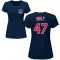 Women's Chicago Cubs Jack Neely Navy Roster T-Shirt