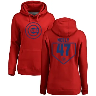 Women's Chicago Cubs Jack Neely Red Branded RBI Pullover Hoodie -