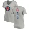 Women's Chicago Cubs Jerome Walton Ash Backer Slim Fit T-Shirt