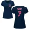 Women's Chicago Cubs Jody Davis Navy Roster T-Shirt