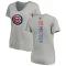 Women's Chicago Cubs Joe Maddon Ash Backer Slim Fit T-Shirt