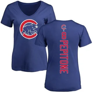 Women's Chicago Cubs Joe Pepitone Royal Backer Slim Fit T-Shirt