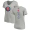 Women's Chicago Cubs John Lackey Ash Backer Slim Fit T-Shirt