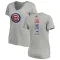 Women's Chicago Cubs Jordan Wicks Ash Backer Slim Fit T-Shirt