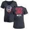 Women's Chicago Cubs Jordan Wicks Navy Name and Number Banner Wave V-Neck T-Shirt