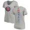 Women's Chicago Cubs Julian Merryweather Ash Backer Slim Fit T-Shirt