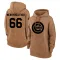 Women's Chicago Cubs Julian Merryweather Brown 2023 Salute to Service Pullover Hoodie