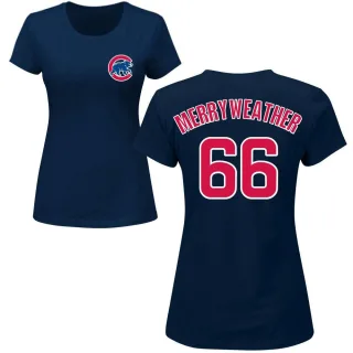 Women's Chicago Cubs Julian Merryweather Navy Roster T-Shirt