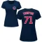 Women's Chicago Cubs Keegan Thompson Navy Roster T-Shirt