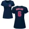 Women's Chicago Cubs Keith Moreland Navy Roster T-Shirt