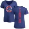 Women's Chicago Cubs Keith Moreland Royal Backer Slim Fit T-Shirt