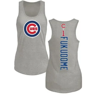 Women's Chicago Cubs Kosuke Fukudome Ash Backer Tank Top