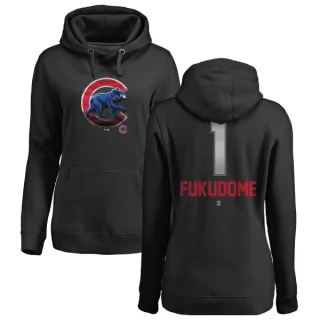 Women's Chicago Cubs Kosuke Fukudome Black Branded Midnight Mascot Pullover Hoodie -