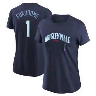 Women's Chicago Cubs Kosuke Fukudome Navy City Connect T-Shirt