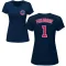 Women's Chicago Cubs Kosuke Fukudome Navy Roster T-Shirt