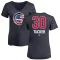 Women's Chicago Cubs Kyle Tucker Navy Name and Number Banner Wave V-Neck T-Shirt