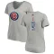 Women's Chicago Cubs Larry Bowa Ash Backer Slim Fit T-Shirt