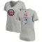 Women's Chicago Cubs Lee Smith Ash Backer Slim Fit T-Shirt